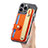 Silikon Hülle Handyhülle Gummi Schutzhülle Flexible Leder Tasche SD3 für Apple iPhone 15 Pro Max Orange