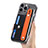 Silikon Hülle Handyhülle Gummi Schutzhülle Flexible Leder Tasche SD3 für Apple iPhone 15 Pro Max Schwarz