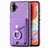 Silikon Hülle Handyhülle Gummi Schutzhülle Flexible Leder Tasche SD3 für Samsung Galaxy A04 4G Violett