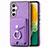 Silikon Hülle Handyhülle Gummi Schutzhülle Flexible Leder Tasche SD3 für Samsung Galaxy A13 5G Violett
