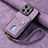 Silikon Hülle Handyhülle Gummi Schutzhülle Flexible Leder Tasche SD4 für Apple iPhone 14 Pro Helles Lila