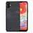 Silikon Hülle Handyhülle Gummi Schutzhülle Flexible Leder Tasche SD4 für Samsung Galaxy A04 4G Schwarz