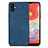 Silikon Hülle Handyhülle Gummi Schutzhülle Flexible Leder Tasche SD4 für Samsung Galaxy A04E Blau