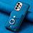 Silikon Hülle Handyhülle Gummi Schutzhülle Flexible Leder Tasche SD4 für Samsung Galaxy A13 4G Blau