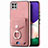 Silikon Hülle Handyhülle Gummi Schutzhülle Flexible Leder Tasche SD4 für Samsung Galaxy A22 5G Rosa
