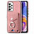 Silikon Hülle Handyhülle Gummi Schutzhülle Flexible Leder Tasche SD4 für Samsung Galaxy A23 4G Rosa