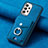 Silikon Hülle Handyhülle Gummi Schutzhülle Flexible Leder Tasche SD4 für Samsung Galaxy A32 4G Blau