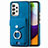 Silikon Hülle Handyhülle Gummi Schutzhülle Flexible Leder Tasche SD4 für Samsung Galaxy A52 4G Blau