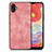 Silikon Hülle Handyhülle Gummi Schutzhülle Flexible Leder Tasche SD4 für Samsung Galaxy M04 Rosa