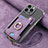 Silikon Hülle Handyhülle Gummi Schutzhülle Flexible Leder Tasche SD5 für Apple iPhone 14 Pro Max Violett