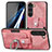 Silikon Hülle Handyhülle Gummi Schutzhülle Flexible Leder Tasche SD5 für Samsung Galaxy S23 5G Rosa