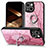 Silikon Hülle Handyhülle Gummi Schutzhülle Flexible Leder Tasche SD6 für Apple iPhone 13 Pink