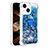 Silikon Hülle Handyhülle Gummi Schutzhülle Flexible Tasche Bling-Bling mit Fingerring Ständer S01 für Apple iPhone 13 Blau