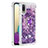 Silikon Hülle Handyhülle Gummi Schutzhülle Flexible Tasche Bling-Bling mit Fingerring Ständer S01 für Samsung Galaxy A02 Violett