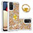 Silikon Hülle Handyhülle Gummi Schutzhülle Flexible Tasche Bling-Bling mit Fingerring Ständer S01 für Samsung Galaxy A02s