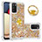Silikon Hülle Handyhülle Gummi Schutzhülle Flexible Tasche Bling-Bling mit Fingerring Ständer S01 für Samsung Galaxy A03s