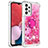 Silikon Hülle Handyhülle Gummi Schutzhülle Flexible Tasche Bling-Bling mit Fingerring Ständer S01 für Samsung Galaxy A13 4G Pink