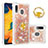 Silikon Hülle Handyhülle Gummi Schutzhülle Flexible Tasche Bling-Bling mit Fingerring Ständer S01 für Samsung Galaxy A20