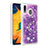 Silikon Hülle Handyhülle Gummi Schutzhülle Flexible Tasche Bling-Bling mit Fingerring Ständer S01 für Samsung Galaxy A20 Violett