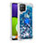 Silikon Hülle Handyhülle Gummi Schutzhülle Flexible Tasche Bling-Bling mit Fingerring Ständer S01 für Samsung Galaxy A22 4G