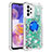 Silikon Hülle Handyhülle Gummi Schutzhülle Flexible Tasche Bling-Bling mit Fingerring Ständer S01 für Samsung Galaxy A23 4G