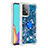 Silikon Hülle Handyhülle Gummi Schutzhülle Flexible Tasche Bling-Bling mit Fingerring Ständer S01 für Samsung Galaxy A52 5G Blau