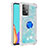 Silikon Hülle Handyhülle Gummi Schutzhülle Flexible Tasche Bling-Bling mit Fingerring Ständer S01 für Samsung Galaxy A52 5G Rot
