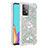 Silikon Hülle Handyhülle Gummi Schutzhülle Flexible Tasche Bling-Bling mit Fingerring Ständer S01 für Samsung Galaxy A52 5G Silber