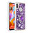Silikon Hülle Handyhülle Gummi Schutzhülle Flexible Tasche Bling-Bling mit Fingerring Ständer S01 für Samsung Galaxy M11 Violett