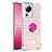 Silikon Hülle Handyhülle Gummi Schutzhülle Flexible Tasche Bling-Bling mit Fingerring Ständer S01 für Xiaomi Mi 12 Lite NE 5G Rosa