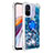 Silikon Hülle Handyhülle Gummi Schutzhülle Flexible Tasche Bling-Bling mit Fingerring Ständer S01 für Xiaomi Redmi 12C 4G Blau
