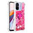 Silikon Hülle Handyhülle Gummi Schutzhülle Flexible Tasche Bling-Bling mit Fingerring Ständer S01 für Xiaomi Redmi 12C 4G Pink