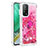 Silikon Hülle Handyhülle Gummi Schutzhülle Flexible Tasche Bling-Bling mit Fingerring Ständer S01 für Xiaomi Redmi K30S 5G Pink