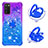 Silikon Hülle Handyhülle Gummi Schutzhülle Flexible Tasche Bling-Bling mit Fingerring Ständer S02 für Samsung Galaxy A02s