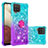 Silikon Hülle Handyhülle Gummi Schutzhülle Flexible Tasche Bling-Bling mit Fingerring Ständer S02 für Samsung Galaxy A12 5G