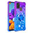 Silikon Hülle Handyhülle Gummi Schutzhülle Flexible Tasche Bling-Bling mit Fingerring Ständer S02 für Samsung Galaxy A21s