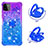 Silikon Hülle Handyhülle Gummi Schutzhülle Flexible Tasche Bling-Bling mit Fingerring Ständer S02 für Samsung Galaxy A22s 5G