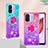 Silikon Hülle Handyhülle Gummi Schutzhülle Flexible Tasche Bling-Bling mit Fingerring Ständer S02 für Xiaomi Redmi 12C 4G