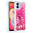 Silikon Hülle Handyhülle Gummi Schutzhülle Flexible Tasche Bling-Bling mit Fingerring Ständer YB1 für Samsung Galaxy A04E Pink