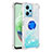 Silikon Hülle Handyhülle Gummi Schutzhülle Flexible Tasche Bling-Bling mit Fingerring Ständer YB1 für Xiaomi Poco X5 5G Hellblau