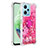 Silikon Hülle Handyhülle Gummi Schutzhülle Flexible Tasche Bling-Bling mit Fingerring Ständer YB1 für Xiaomi Poco X5 5G Pink