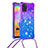 Silikon Hülle Handyhülle Gummi Schutzhülle Flexible Tasche Bling-Bling mit Schlüsselband Lanyard S01 für Samsung Galaxy A31