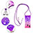 Silikon Hülle Handyhülle Gummi Schutzhülle Flexible Tasche Bling-Bling mit Schlüsselband Lanyard S01 für Samsung Galaxy A40