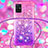 Silikon Hülle Handyhülle Gummi Schutzhülle Flexible Tasche Bling-Bling mit Schlüsselband Lanyard S01 für Samsung Galaxy A51 4G
