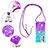 Silikon Hülle Handyhülle Gummi Schutzhülle Flexible Tasche Bling-Bling mit Schlüsselband Lanyard S01 für Samsung Galaxy A53 5G