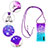 Silikon Hülle Handyhülle Gummi Schutzhülle Flexible Tasche Bling-Bling mit Schlüsselband Lanyard S01 für Samsung Galaxy A70