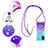 Silikon Hülle Handyhülle Gummi Schutzhülle Flexible Tasche Bling-Bling mit Schlüsselband Lanyard S01 für Samsung Galaxy A71 4G A715