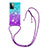 Silikon Hülle Handyhülle Gummi Schutzhülle Flexible Tasche Bling-Bling mit Schlüsselband Lanyard S01 für Samsung Galaxy A72 4G