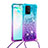 Silikon Hülle Handyhülle Gummi Schutzhülle Flexible Tasche Bling-Bling mit Schlüsselband Lanyard S01 für Samsung Galaxy A91