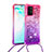 Silikon Hülle Handyhülle Gummi Schutzhülle Flexible Tasche Bling-Bling mit Schlüsselband Lanyard S01 für Samsung Galaxy A91